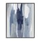 Stupell Industries Layers of Blue and White Abstract Movements Framed Giclee Design By Jackie Hanson